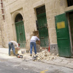 Restoration works at Palazzo La Salle, Valletta.